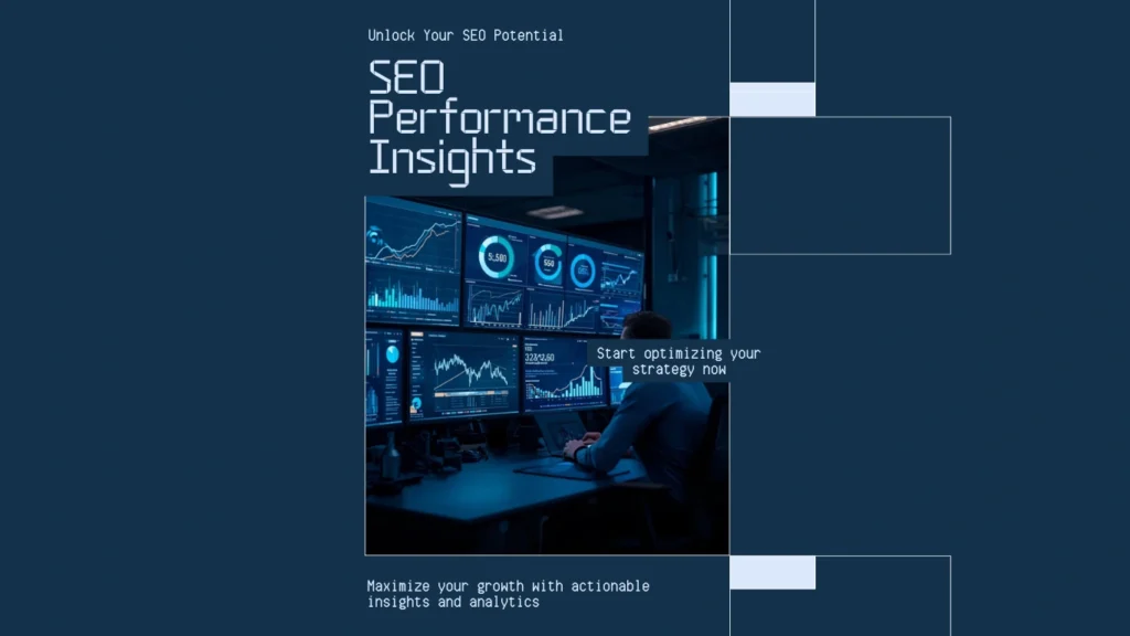 لوحة تحكم توضيحية لتحليلات أداء السيو