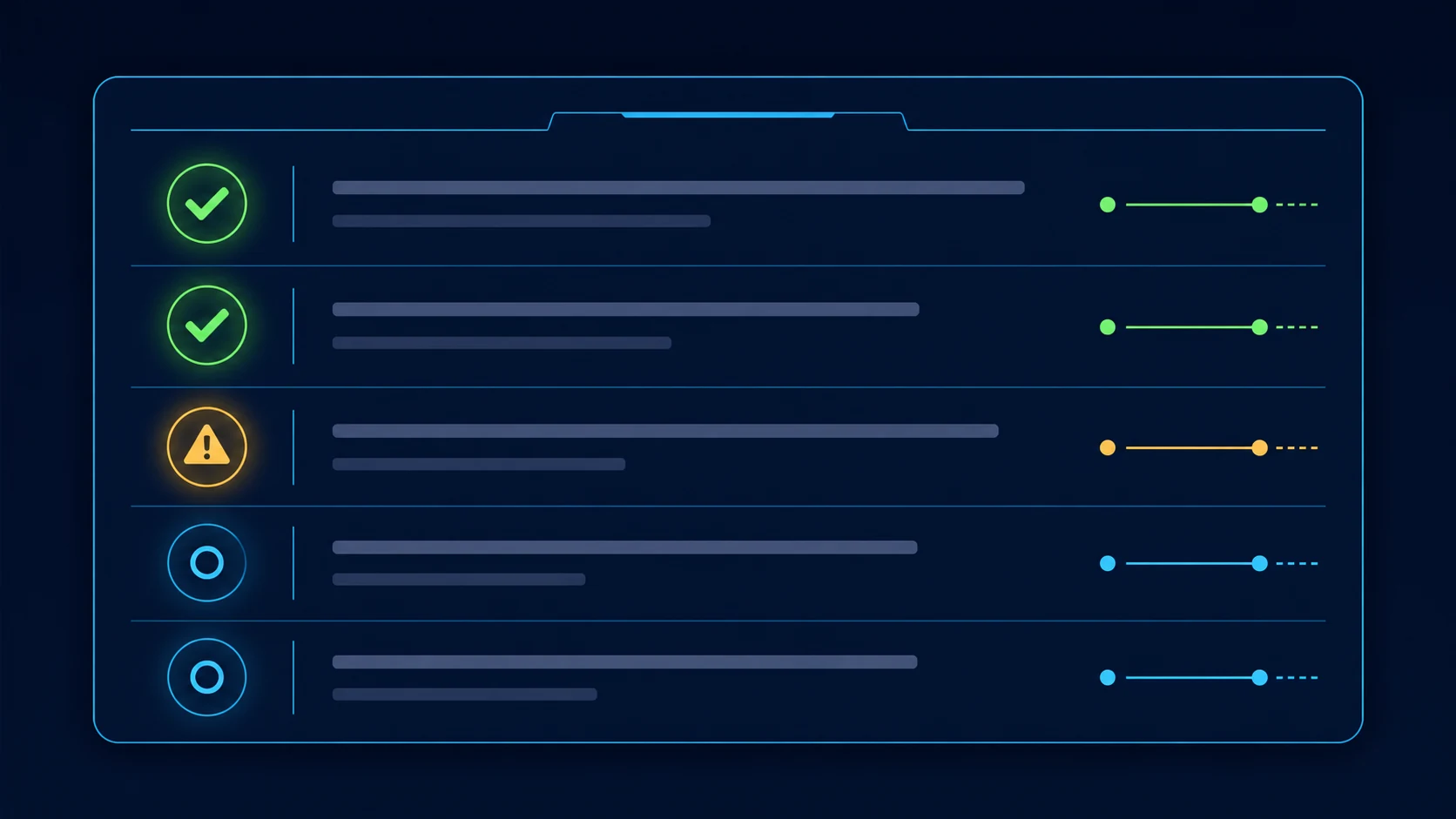 Checklist from an SEO audit report showing keyword volume, difficulty, and commercial intent filters