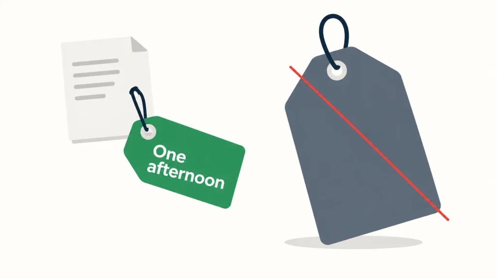 AEO audit costs one afternoon, set against the price tag of a subscription