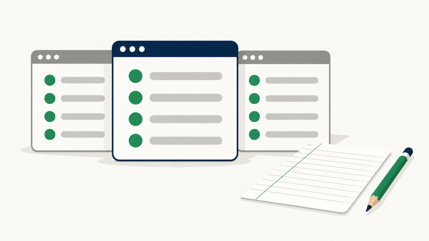 AEO audit: three browser tabs and a single sheet of notes, the whole test